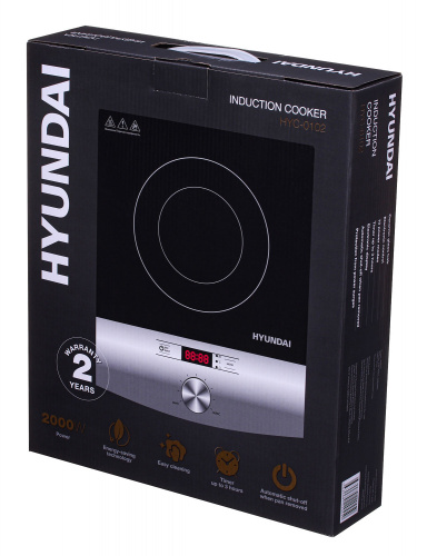 Плита Индукционная Hyundai HYC-0102 серебристый/черный стеклокерамика (настольная) фото 7