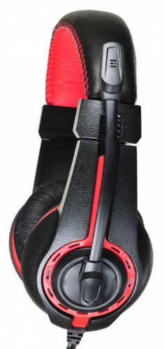 Наушники с микрофоном Оклик HS-L200 черный/красный 2.2м накладные оголовье (359484) фото 11