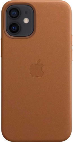Чехол (клип-кейс) Apple для Apple iPhone 12 mini Leather Case with MagSafe золотисто-коричневый (MHK93ZE/A) фото 6