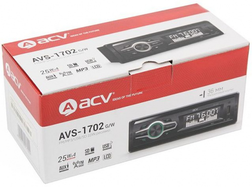 Автомагнитола ACV AVS-1702G 1DIN 4x25Вт фото 6