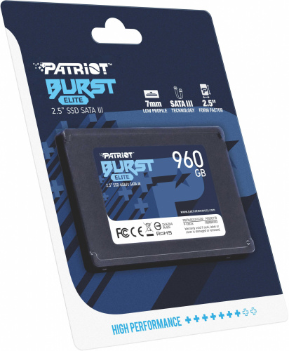 Накопитель SSD Patriot SATA-III 960GB PBE960GS25SSDR Burst Elite 2.5" фото 7