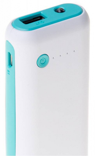 Мобильный аккумулятор Buro RC-5000WB Li-Ion 5000mAh 1A белый/голубой 1xUSB фото 5