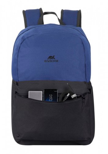 Рюкзак для ноутбука 15.6" Riva Mestalla 5560 синий/черный полиэстер (5560 COBALT BLUE/BLACK) фото 3