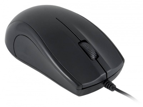 Мышь Оклик 185M черный оптическая (1200dpi) USB для ноутбука (3but) фото 2
