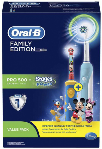 Зубная щетка электрическая Oral-B Professional Care 500 + Kids белый фото 3