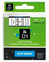 Картридж ленточный Dymo D1 S0720500 черный/прозрачный для Dymo