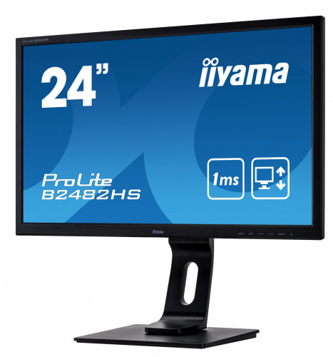 Монитор Iiyama 24" ProLite B2482HS-B5 черный TN LED 16:9 DVI HDMI M/M матовая HAS Pivot 250cd 170гр/160гр 1920x1080 D-Sub FHD 5.1кг фото 5