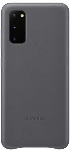 Чехол (клип-кейс) Samsung для Samsung Galaxy S20 Leather Cover серый (EF-VG980LJEGRU)