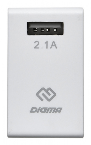 Сетевое зар./устр. Digma DGWC-1U-2.1A-WG 10.5W 2.1A USB универсальное белый фото 5