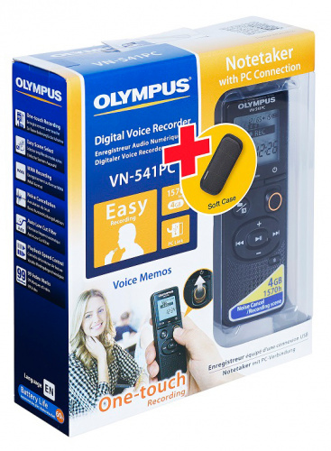 Диктофон Цифровой Olympus VN-541PC + CS131 soft case 4Gb черный фото 2