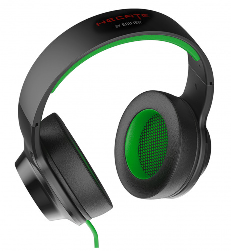 Наушники с микрофоном Edifier G4 черный/зеленый 2.5м накладные USB оголовье фото 3