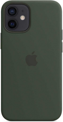 Чехол (клип-кейс) Apple для Apple iPhone 12 mini Silicone Case with MagSafe зеленый кипрский (MHKR3ZE/A) фото 5
