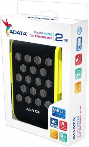 Жесткий диск A-Data USB 3.0 2Tb AHD720-2TU3-CGR HD720 DashDrive Durable (5400rpm) 2.5" зеленый фото 2