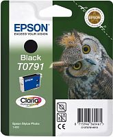 Картридж струйный Epson T0791 C13T07914010 черный (470стр.) (11.1мл) для Epson P50/PX660