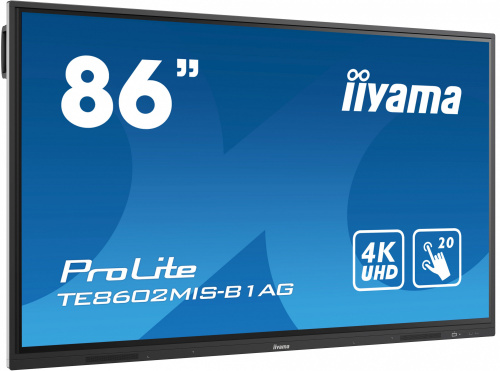 Панель Iiyama 85" TE8602MIS-B1AG черный IPS LED 16:9 DVI HDMI M/M матовая 400cd 178гр/178гр 3840x2160 D-Sub Ultra HD USB 66.8кг фото 3