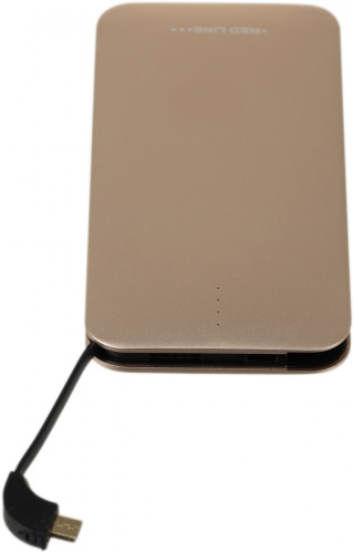 Мобильный аккумулятор Redline B8000 8000mAh 2.4A 1xUSB золотистый (чехол в комплекте) (УТ000010566) фото 3