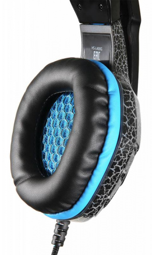 Наушники с микрофоном Оклик HS-L400G ZEUS черный/синий 2.2м мониторные оголовье (359480) фото 12