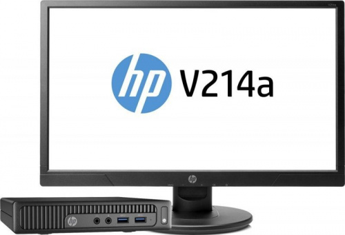Комплект HP 260 G2 Mini P 4405U (2.1)/4Gb/500Gb 5.4k/HDG510/Windows 10 Single Language/GbitEth/WiFi/BT/клавиатура/мышь/черный/монитор в комплекте 20.7" V214a 1920x1080