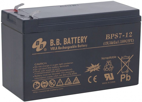 Батарея для ИБП BB BPS 7-12 12В 7Ач фото 2