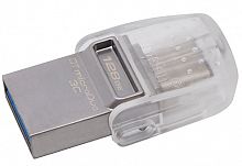 Флеш Диск Kingston 128Gb DataTraveler microDuo DTDUO3C/128GB USB3.1 серебристый