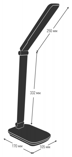 Светильник Camelion KD-825 C02 (14162) настольный на основание черный 16Вт фото 2