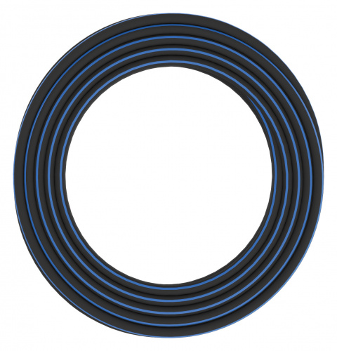 Шланг Fiskars 1027103 1/2" 30м поливочный армированный черный/синий фото 3