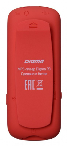 Плеер Flash Digma R3 8Gb красный/0.8"/FM/microSDHC/clip фото 2