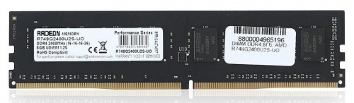Память DDR4 8GB 2400MHz AMD R748G2400U2S-UO Radeon R7 Performance Series OEM PC4-19200 CL16 DIMM 288-pin 1.2В OEM