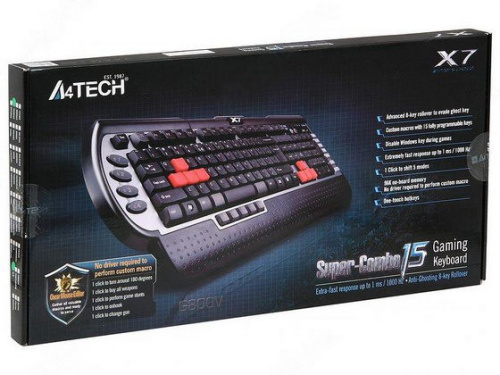 Клавиатура A4Tech G800V черный USB Multimedia for gamer фото 5