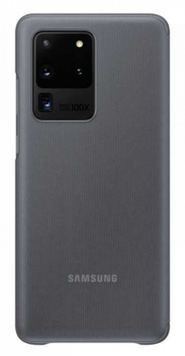 Чехол (флип-кейс) Samsung для Samsung Galaxy S20 Ultra Smart Clear View Cover серый (EF-ZG988CJEGRU) фото 2