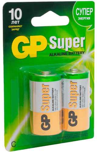 Батарея GP Super Alkaline 14A LR14 C (2шт) фото 2