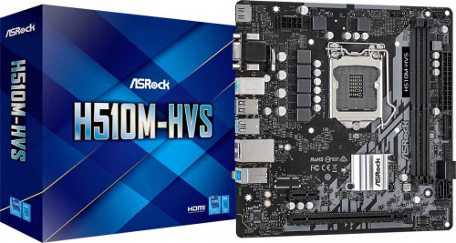 Материнская плата Asrock H510M-HVS Soc-1200 Intel H510 2xDDR4 mATX AC`97 8ch(7.1) GbLAN+VGA+HDMI фото 2
