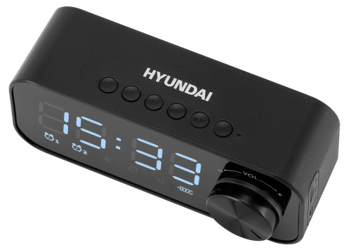 Радиобудильник Hyundai H-RCL420 черный LED подсв:белая часы:цифровые FM фото 10