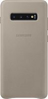 Чехол (клип-кейс) Samsung для Samsung Galaxy S10+ Leather Cover серый (EF-VG975LJEGRU)