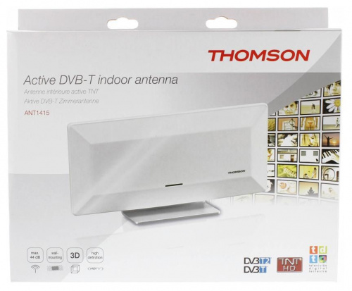 Антенна телевизионная Thomson ANT1415 44дБ активная белый каб.:1.5м фото 2