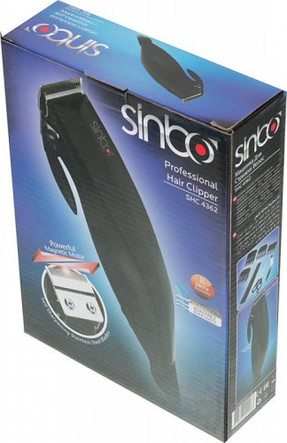 Машинка для стрижки Sinbo SHC 4362 черный 8Вт (насадок в компл:4шт) фото 4