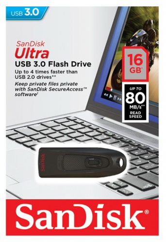 Флеш Диск Sandisk 16GB Ultra SDCZ48-016G-U46 USB3.0 черный фото 4