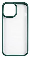 Чехол (клип-кейс) для Apple iPhone 13 Pro Max Usams US-BH771 прозрачный/зеленый (УТ000028123)