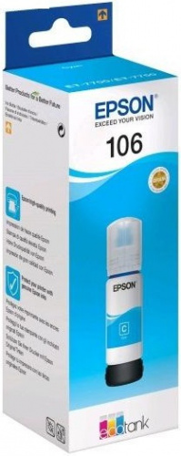 Картридж струйный Epson 106C C13T00R240 голубой (1900стр.) (70мл) для Epson L7160/7180