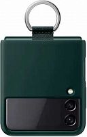Чехол (клип-кейс) Samsung для Samsung Galaxy Z Flip3 Silicone Cover with Ring зеленый (EF-PF711TGEGRU)