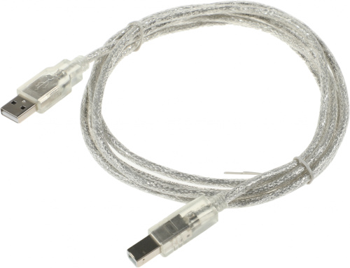 Кабель Ningbo USB A(m) USB B(m) 1.8м прозрачный фото 2