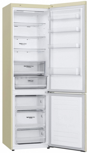 Холодильник LG GA-B509MEQZ бежевый (двухкамерный) фото 5