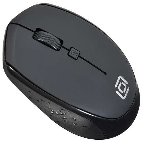 Мышь Оклик 488MW черный оптическая (1600dpi) беспроводная USB для ноутбука (4but) фото 6