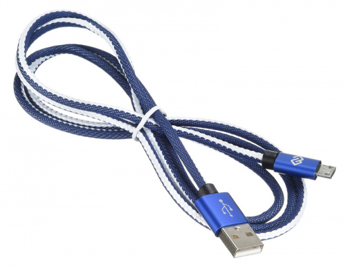 Кабель Digma MICROUSB-1.2M-BRAIDED-BL USB (m)-micro USB (m) 1.2м синий фото 5
