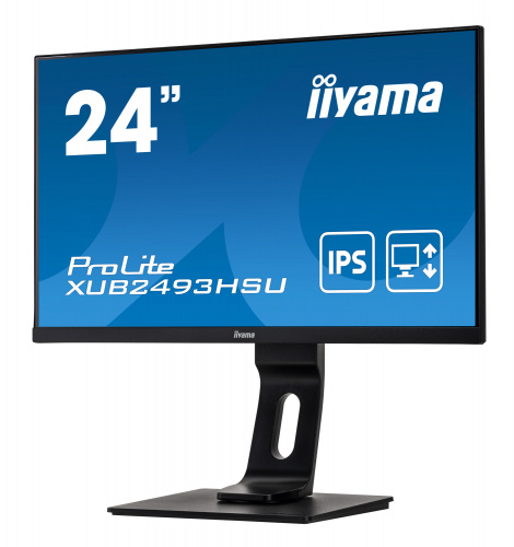Монитор Iiyama 23.8" ProLite XUB2493HSU-B1 черный IPS LED 16:9 HDMI M/M матовая HAS Pivot 250cd 178гр/178гр 1920x1080 D-Sub DisplayPort FHD 4.8кг фото 3