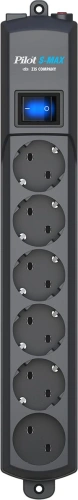 Сетевой фильтр Pilot S-MAX 5м (6 розеток) серый (коробка) фото 6 Сетевой фильтр Pilot S-MAX 5м (6 розеток) серый (коробка) фото 6