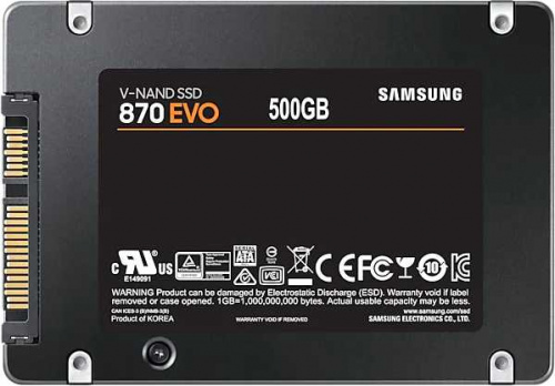 Накопитель SSD Samsung SATA III 500GB MZ-77E500BW 870 EVO 2.5" фото 12