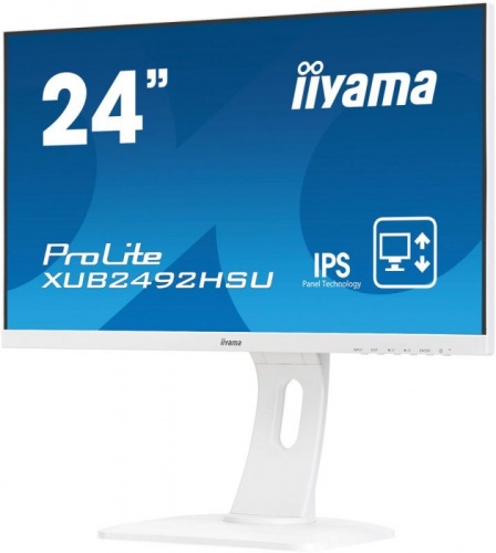 Монитор Iiyama 23.8" ProLite XUB2492HSU-W1 белый IPS LED 5ms 16:9 HDMI M/M матовая HAS Piv 1000:1 250cd 178гр/178гр 1920x1080 VGA DP FHD USB 5.4кг фото 3