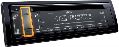 Автомагнитола CD JVC KD-T401 1DIN 4x50Вт фото 4