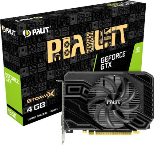 Видеокарта Palit PCI-E PA-GTX1650 STORMX 4G D6 NVIDIA GeForce GTX 1650 4096Mb 128 GDDR6 1410/12000 DVIx1/HDMIx1/DPx1/HDCP Ret фото 3